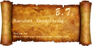 Barchet Teodolinda névjegykártya